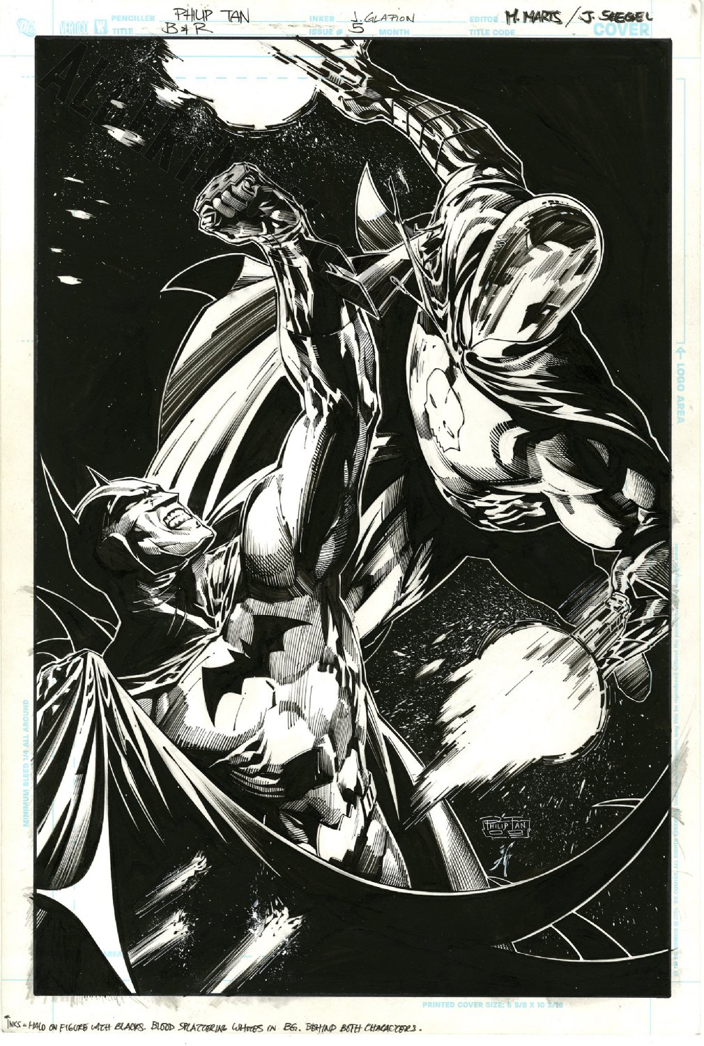 Albert Moy : Original Comic Art - Batman and Robin by Philip Tan