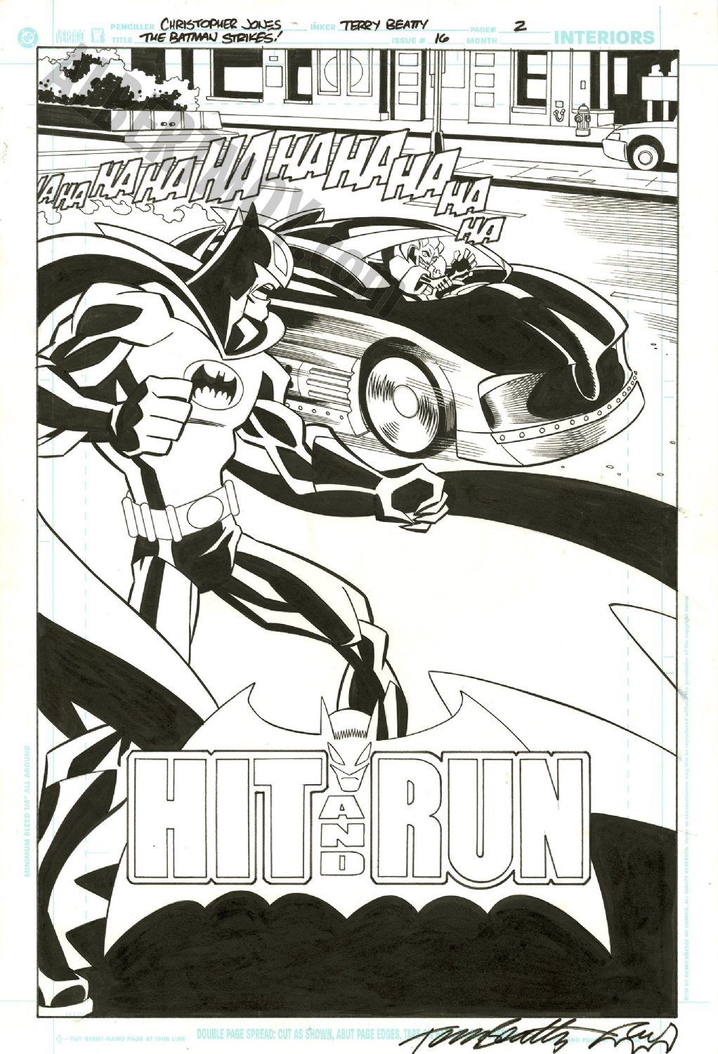 Albert Moy : Original Comic Art - The Batman Strikes by Christopher Jones