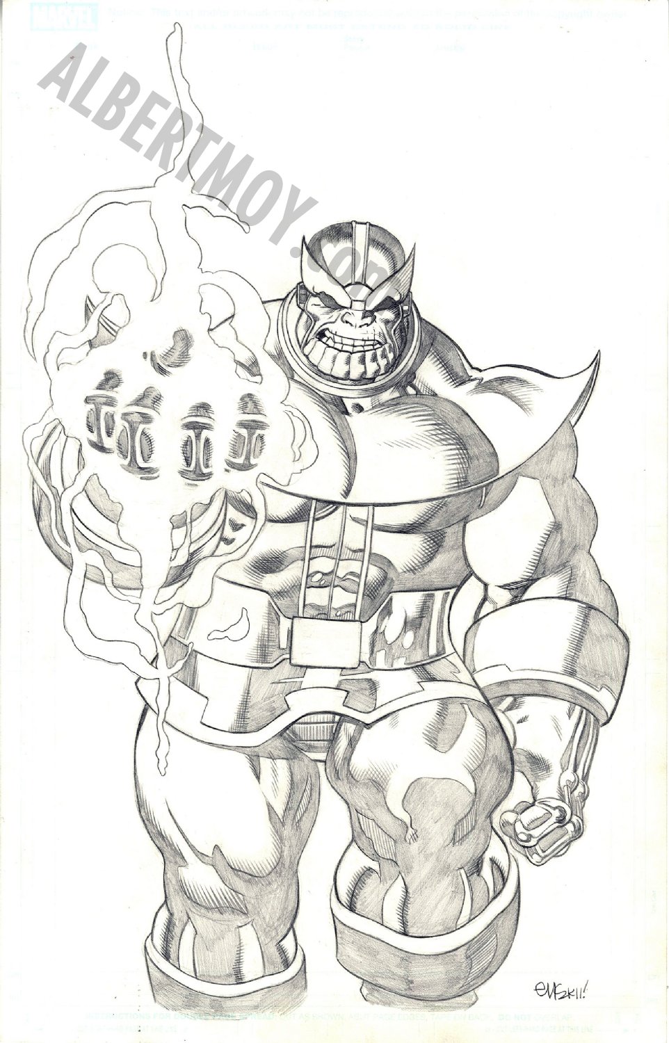 Albert Moy : Original Comic Art - Thanos by Ed McGuinness