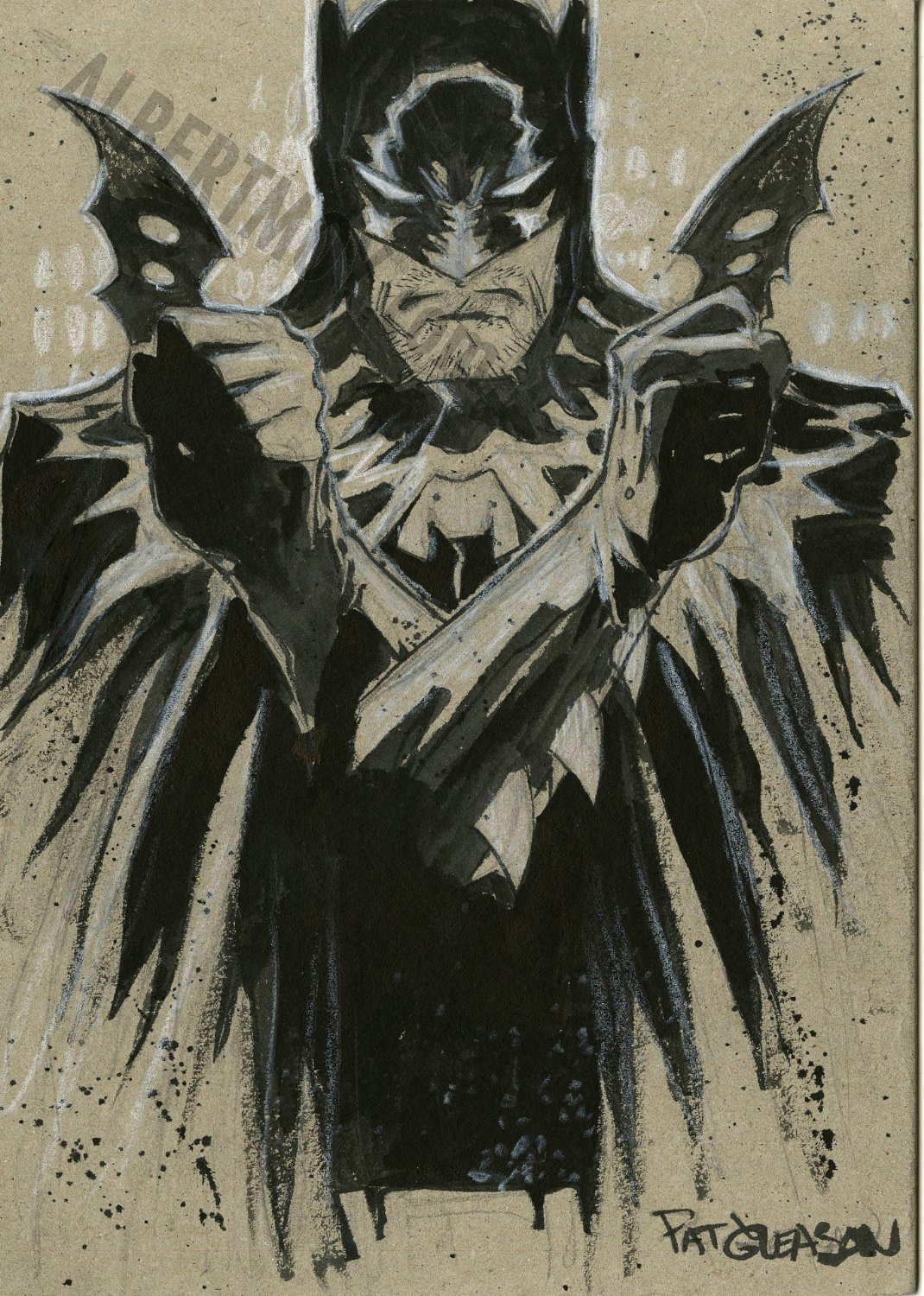 Albert Moy : Original Comic Art - Batman sketch by Alex Ross