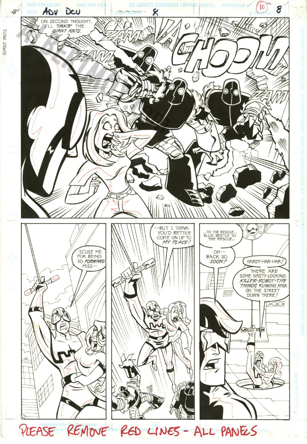 Albert Moy : Original Comic Art - Adventures in the DC Universe by John  Delaney