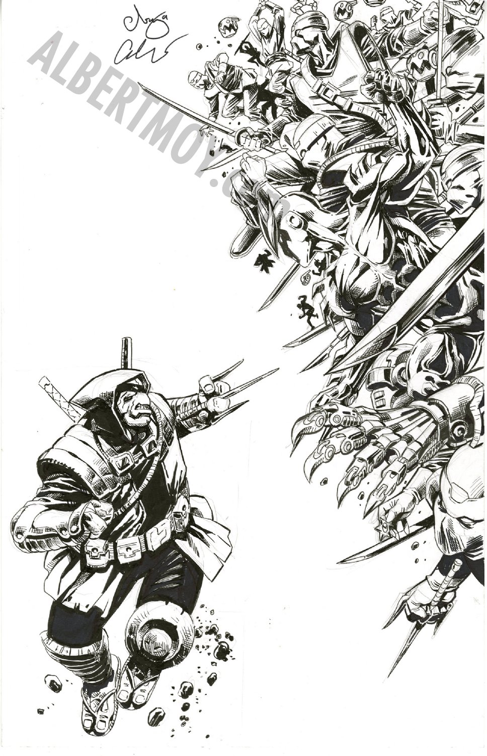 Albert Moy : Original Comic Art - Last Ronin Vs Ninjas By Esau And 