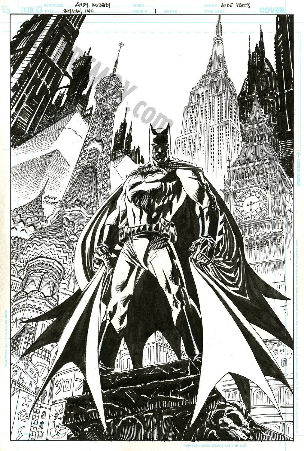 Albert Moy : Original Comic Art - Batman by Andy Kubert