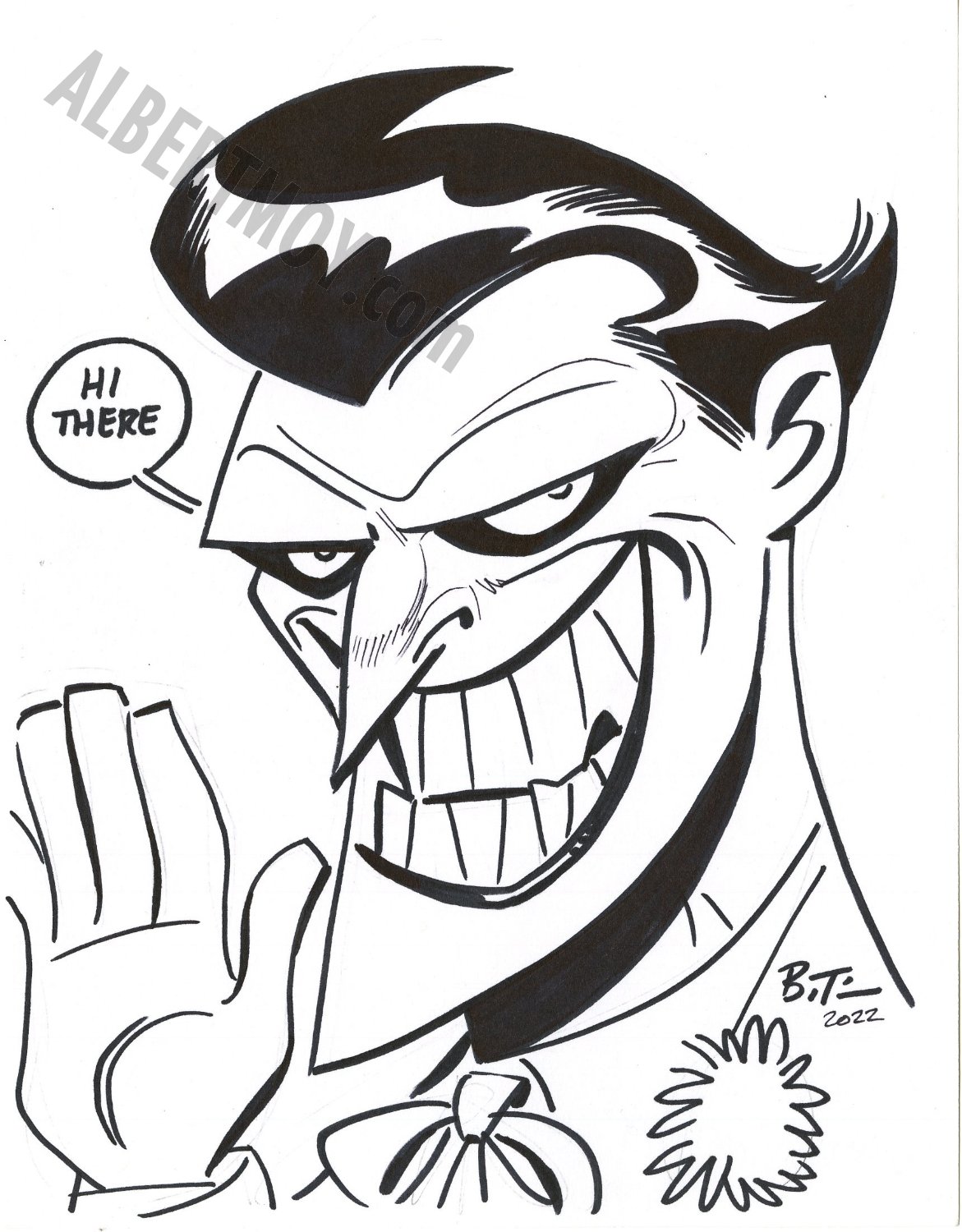 Albert Moy : Original Comic Art - Head Shots By Bruce Timm