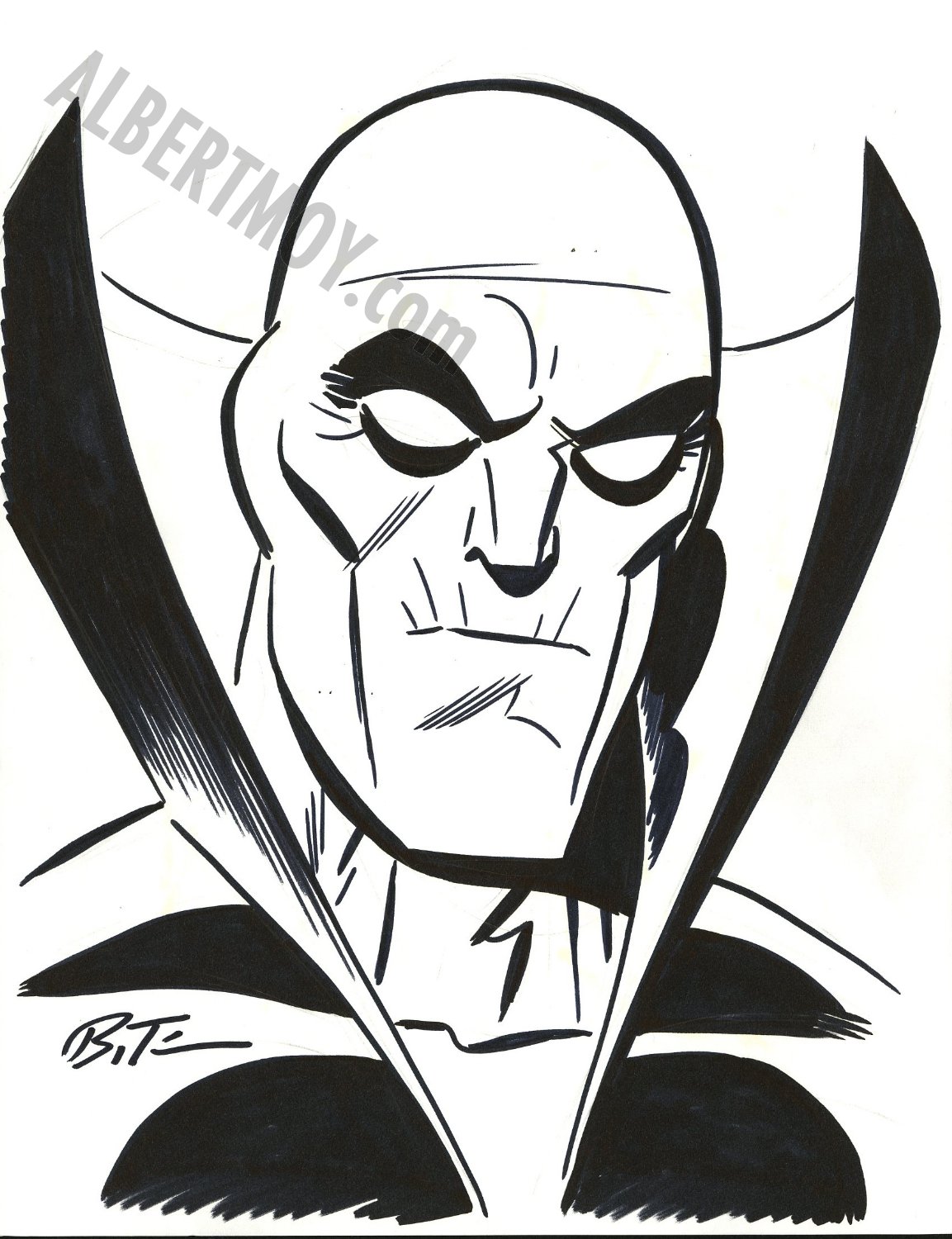 Albert Moy : Original Comic Art - Head shots by Bruce Timm