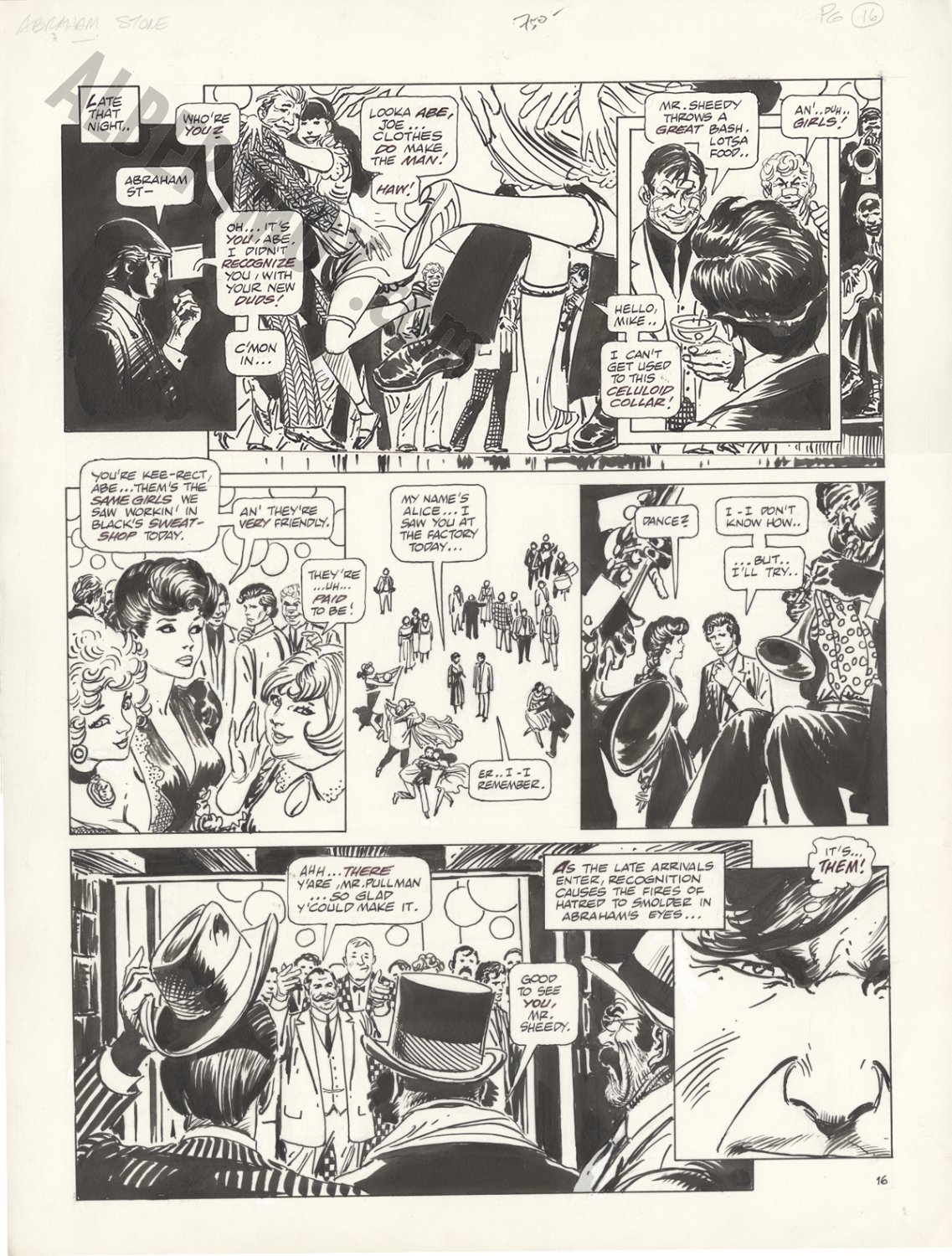 Albert Moy : Original Comic Art - Abraham Stone by Joe Kubert