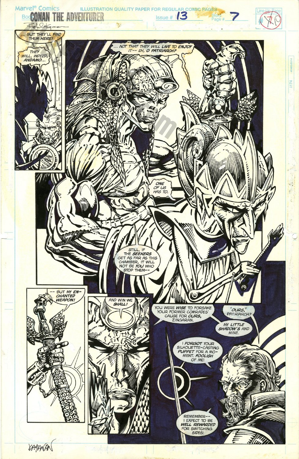 Albert Moy : Original Comic Art - Conan the Adventurer by Rafael Kayanan