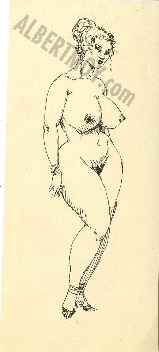 Albert Moy : Original Comic Art - Nude Woman by Roy Krenkel