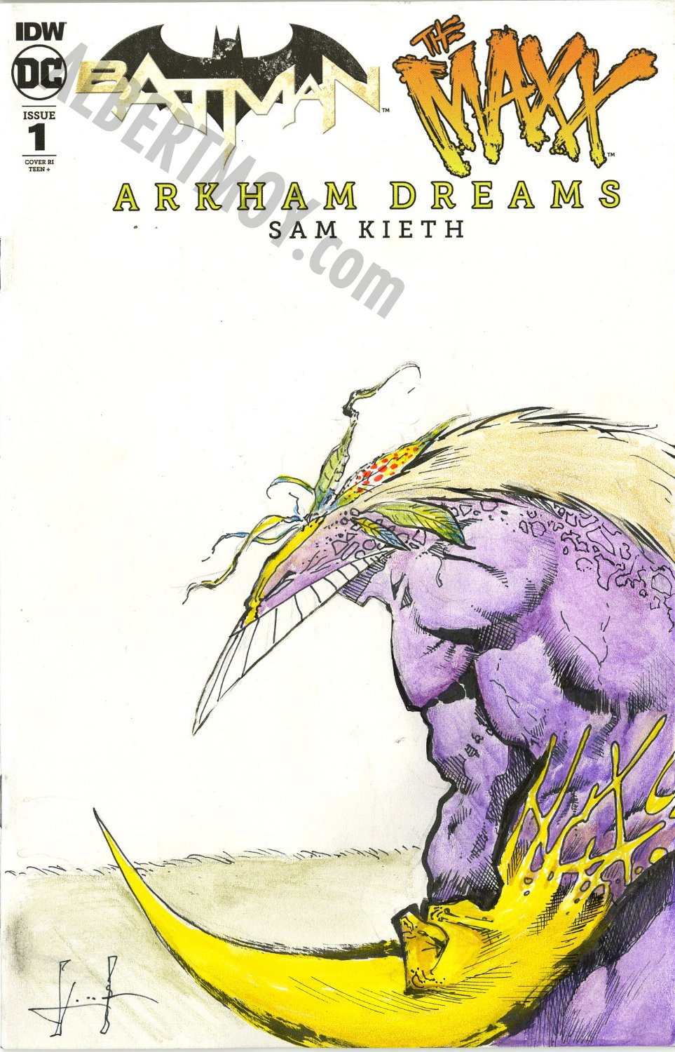 Albert Moy : Original Comic Art - Blank cover sketch by Sam Kieth