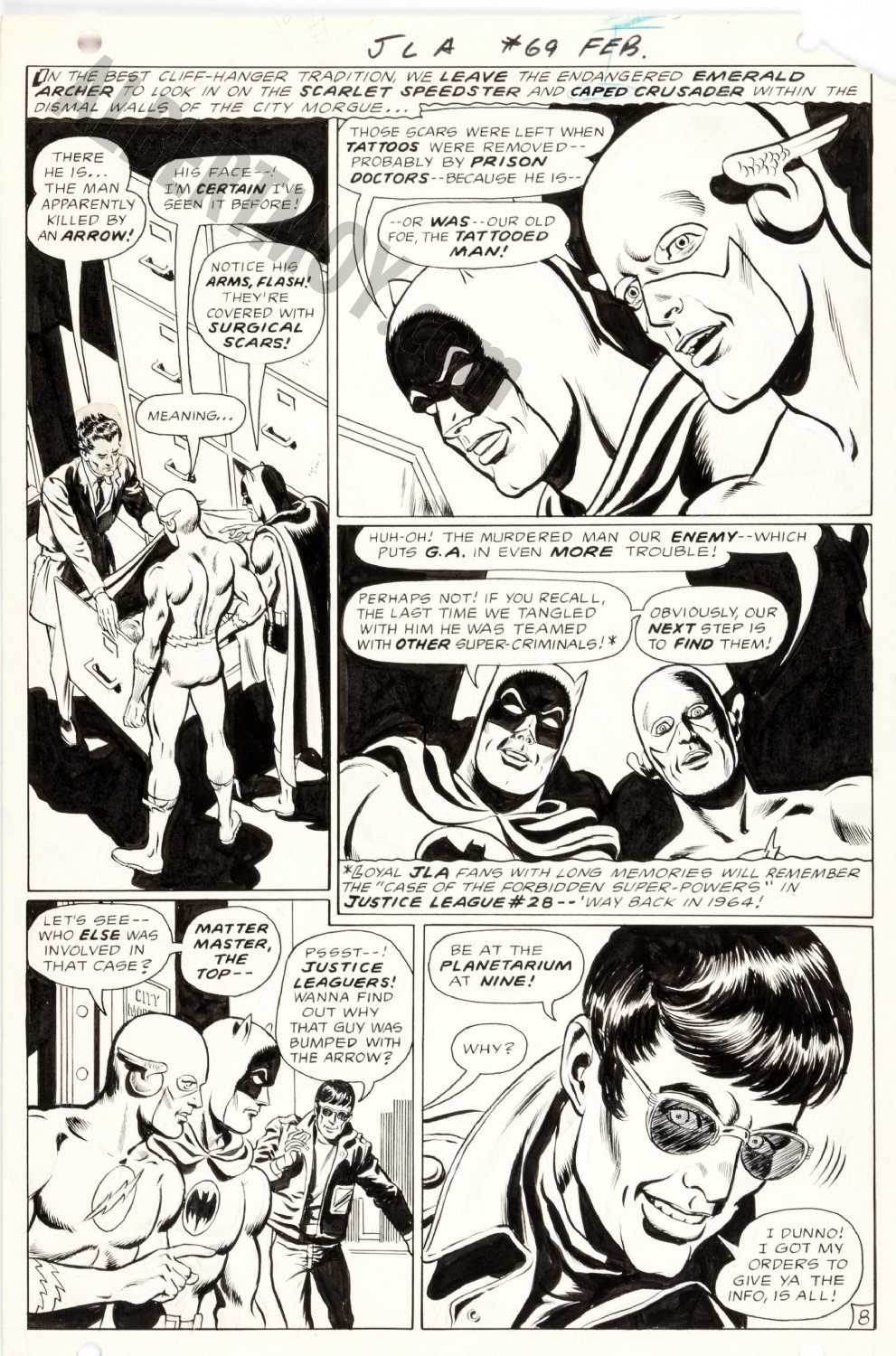 Albert Moy : Original Comic Art - Justice League of America by Dick Dillin