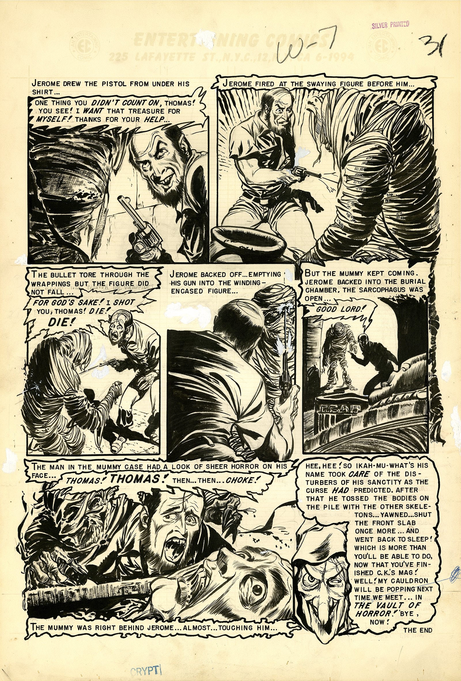 Albert Moy : Original Comic Art - Tales from the Crypt by Graham Ingels