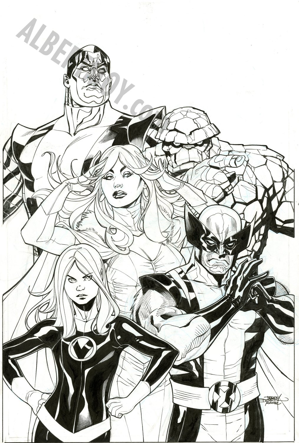 Albert Moy : Original Comic Art - X-men/ Fantastic Four by Terry Dodson