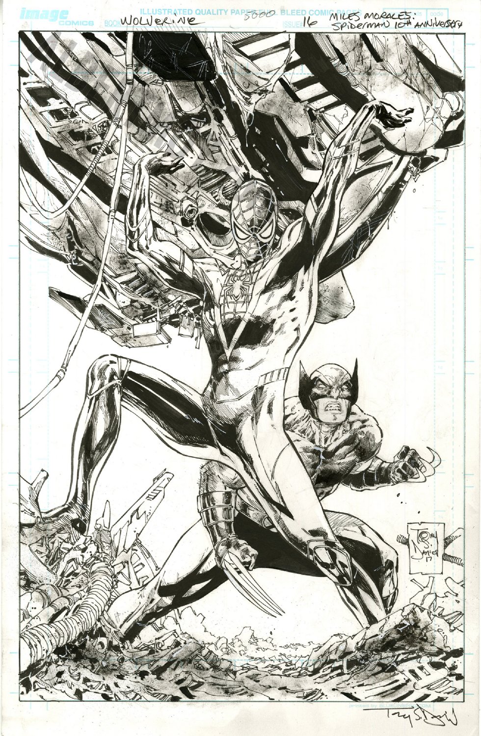 Albert Moy : Original Comic Art - Wolverine By Tony Daniel