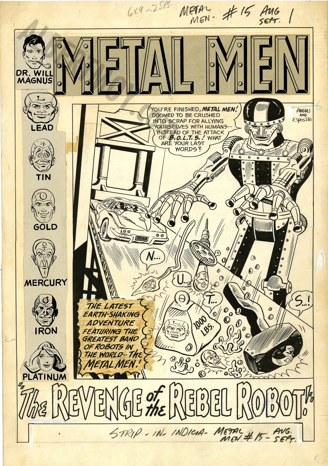 Albert Moy : Original Comic Art - Metal Men by Ross Andru