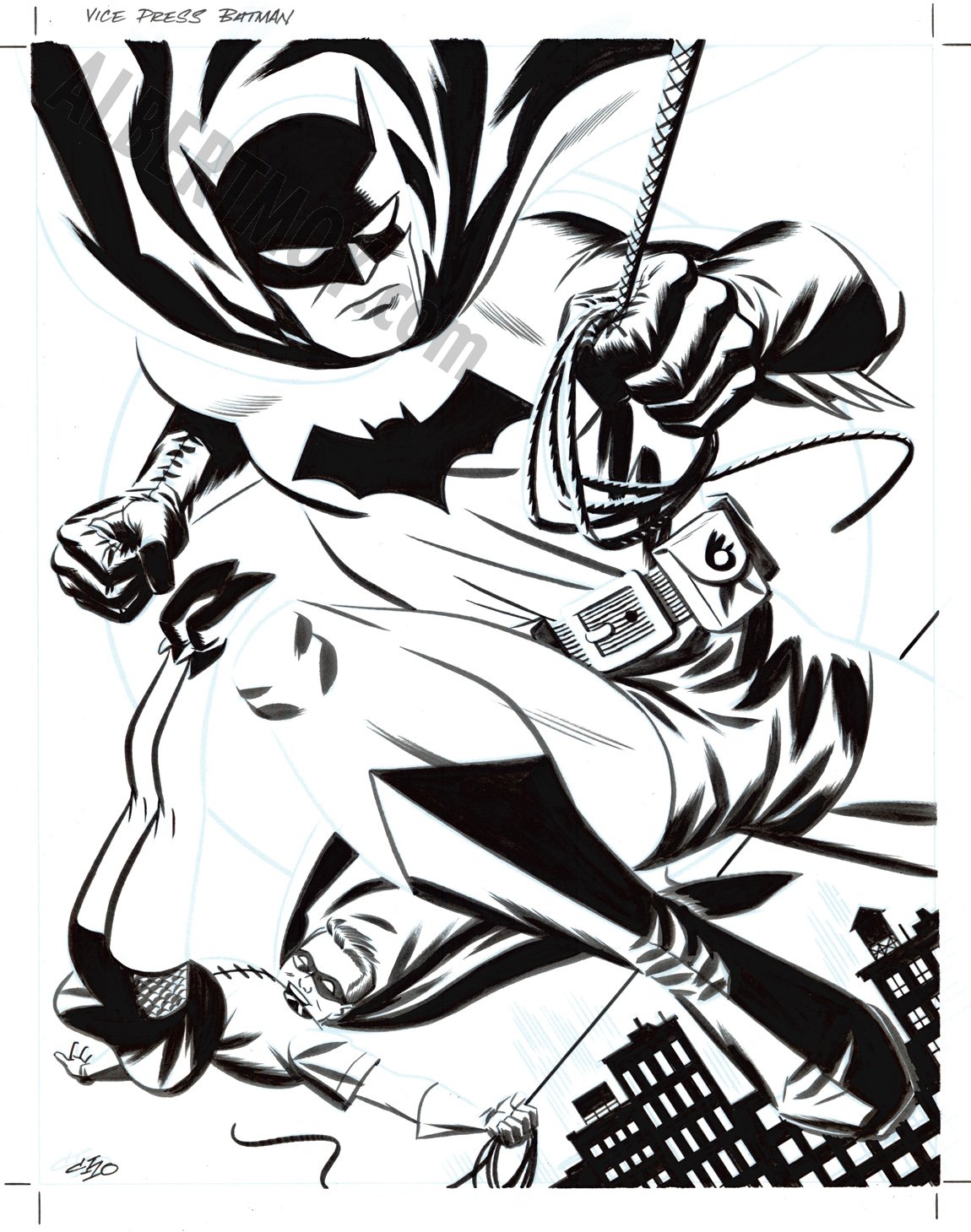 Albert Moy : Original Comic Art - Batman and Robin by Jim Valentino