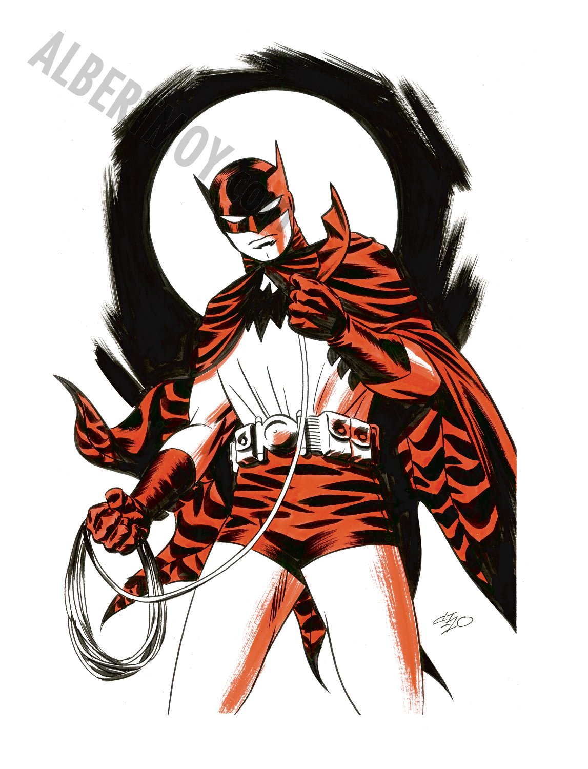 Albert Moy : Original Comic Art - Batman: Red and Black by Michael Cho