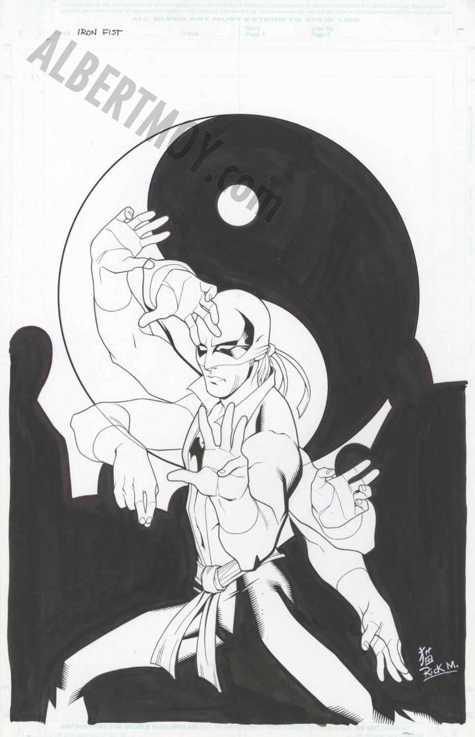 Albert Moy : Original Comic Art - Iron Fist by Rick Mays